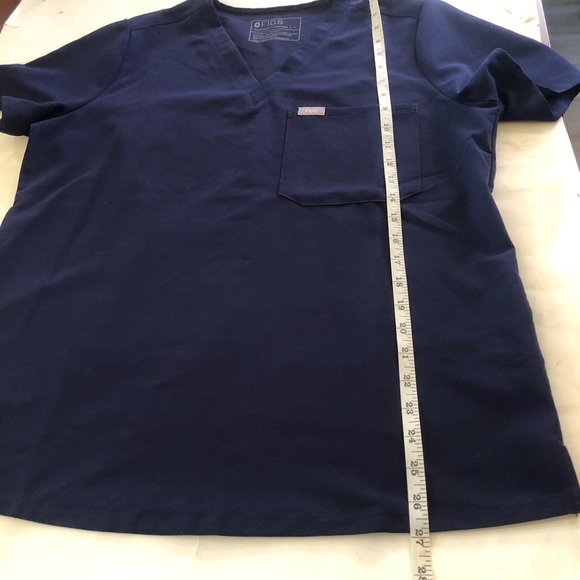 Figs Technical Collection Catarina Navy Blue One Scrub Top Size L - Picture 14 of 14